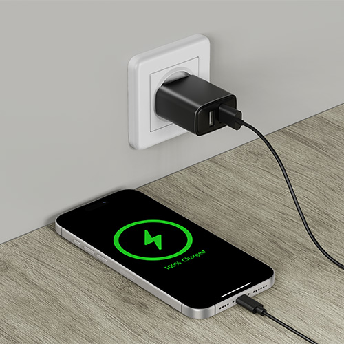 充电器黑色白底图，场景图渲